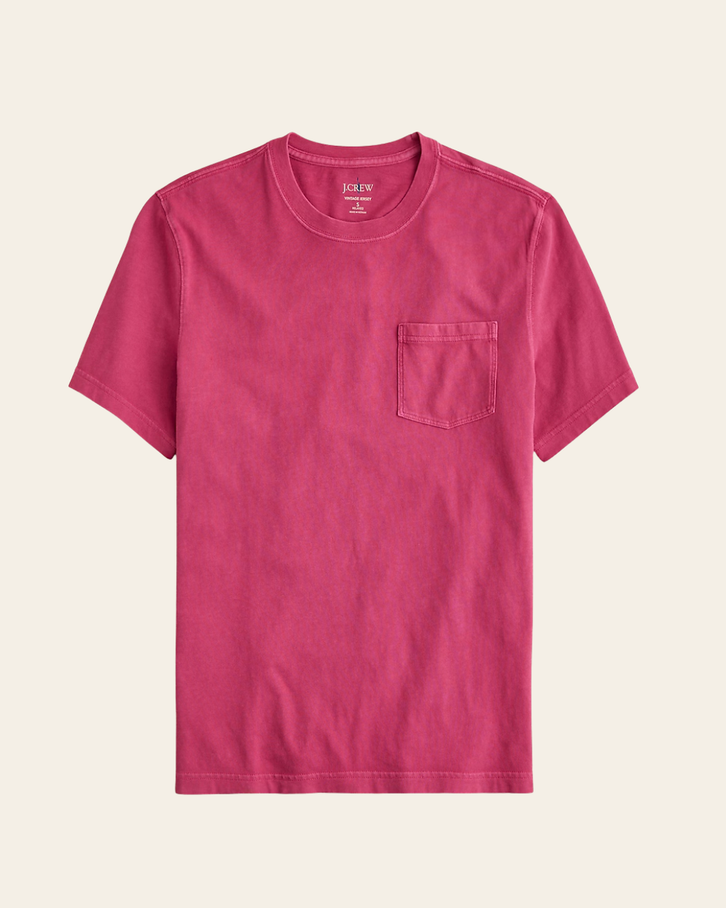 Vintage-Wash Cotton Pocket T-Shirt By J.Crew