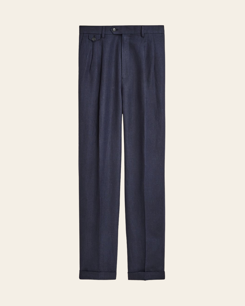Relaxed-Fit Double-Pleated Trouser In Linen Herringbone J.Crew
