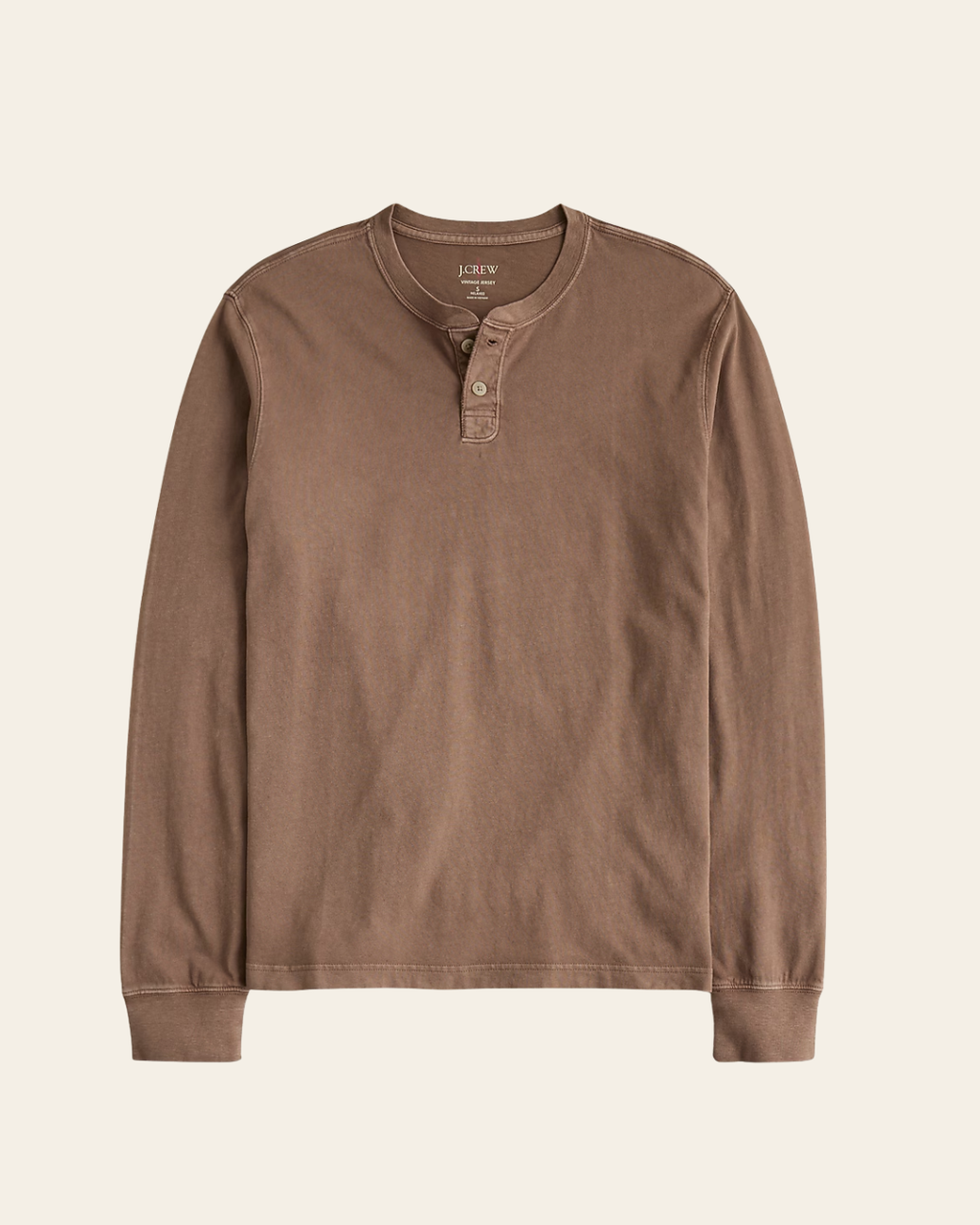 Vintage-Wash Cotton Henley By J.Crew