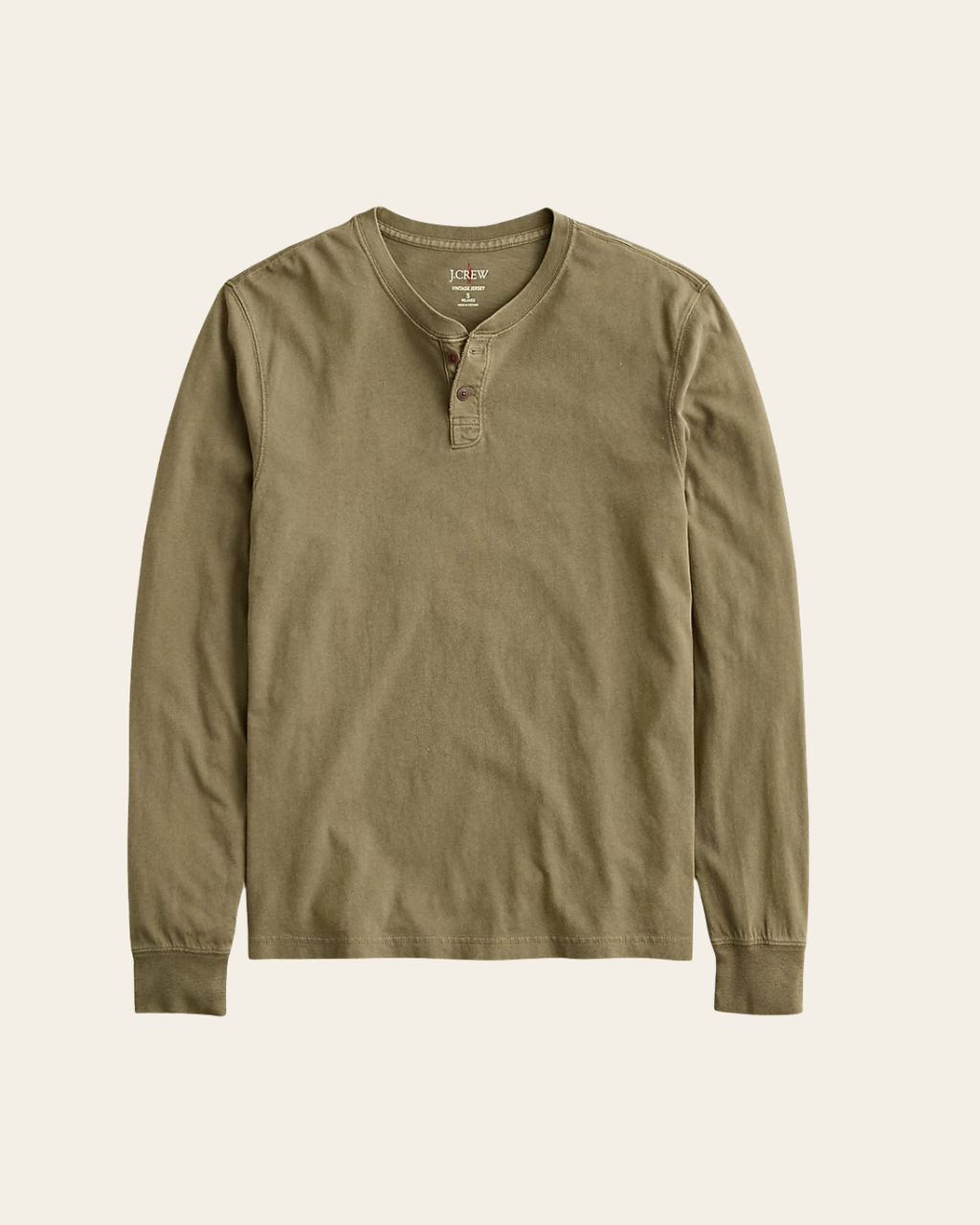Vintage-Wash Cotton Henley By J.Crew