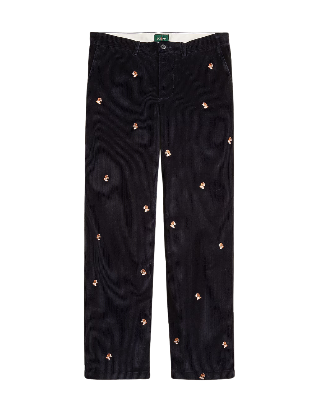 Classic-Fit 8-Wale Corduroy Pant With Dog Embroidery