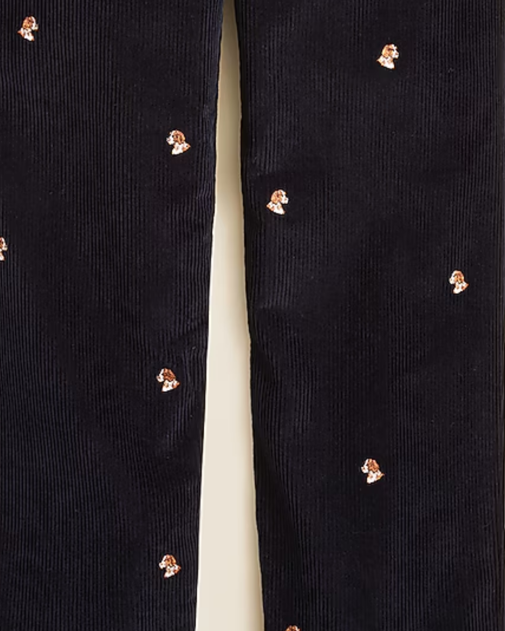 Classic-Fit 8-Wale Corduroy Pant With Dog Embroidery