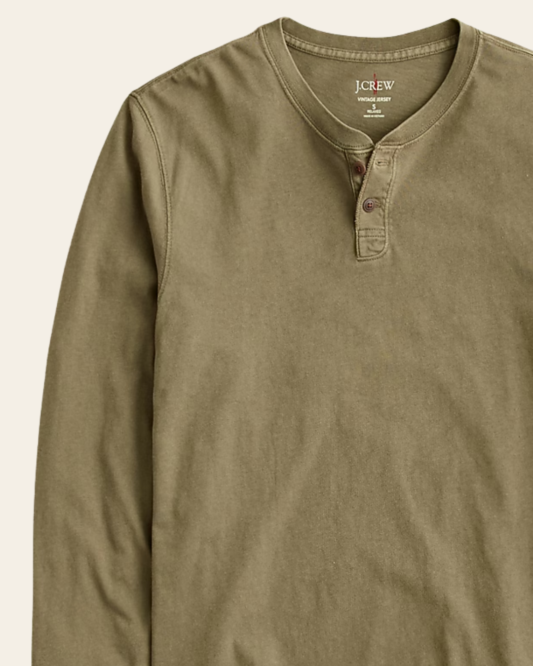 Vintage-Wash Cotton Henley By J.Crew