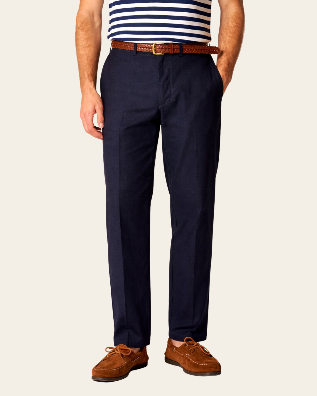 Straight-Fit Creased Twill Trouser By J.Crew