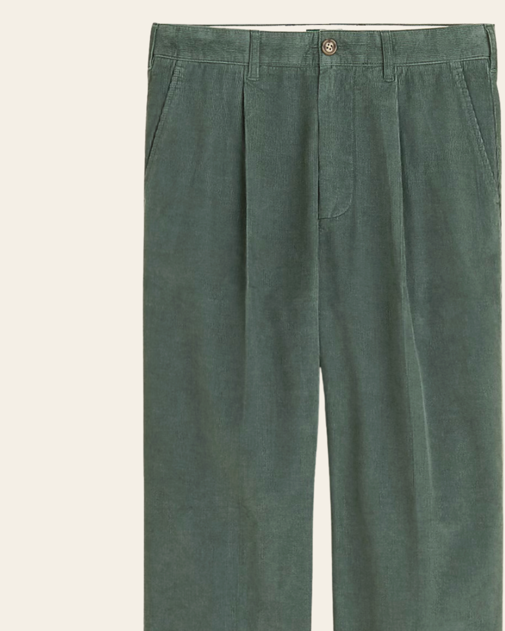 Classic-Fit Pleated 14-Wale Corduroy Trouser By J.Crew