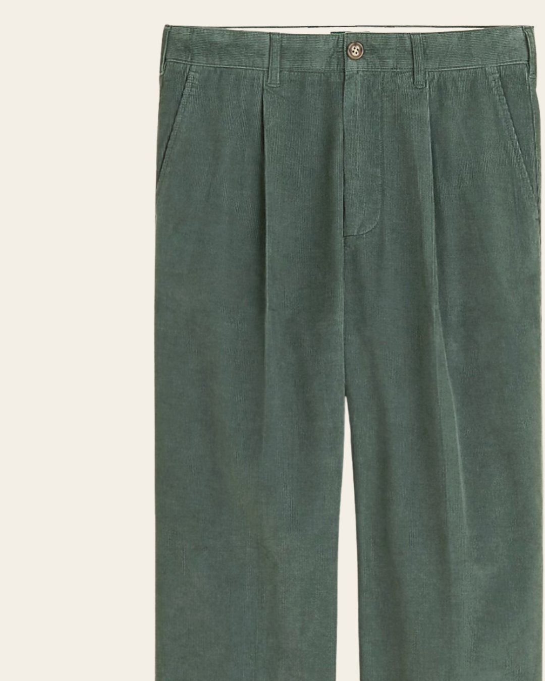 Classic-Fit Pleated 14-Wale Corduroy Trouser By J.Crew