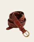 Braided Leather Belt With Round Buckle By J.Crew